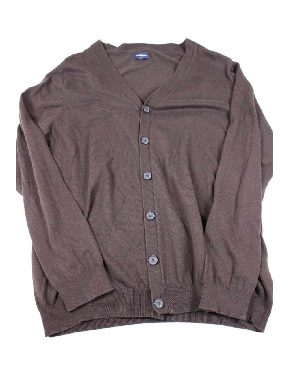Croft & Barrow Mens Brown XXL Tall Button-Up Cardigan Sweater